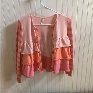 Matilda Jane girls button up sweater